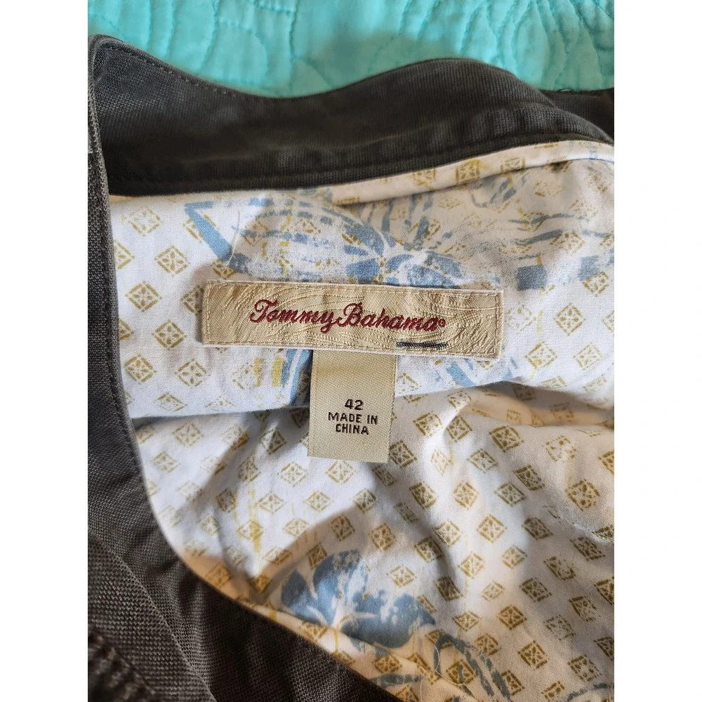 Tommy Bahama Boracay Pants Mens 42 Brown Tencel Cotton Blend Straight Leg Chino‎